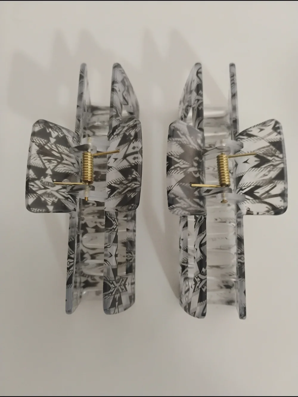 Jumbo Rectangular Hair Claw Clip  - Set of 2